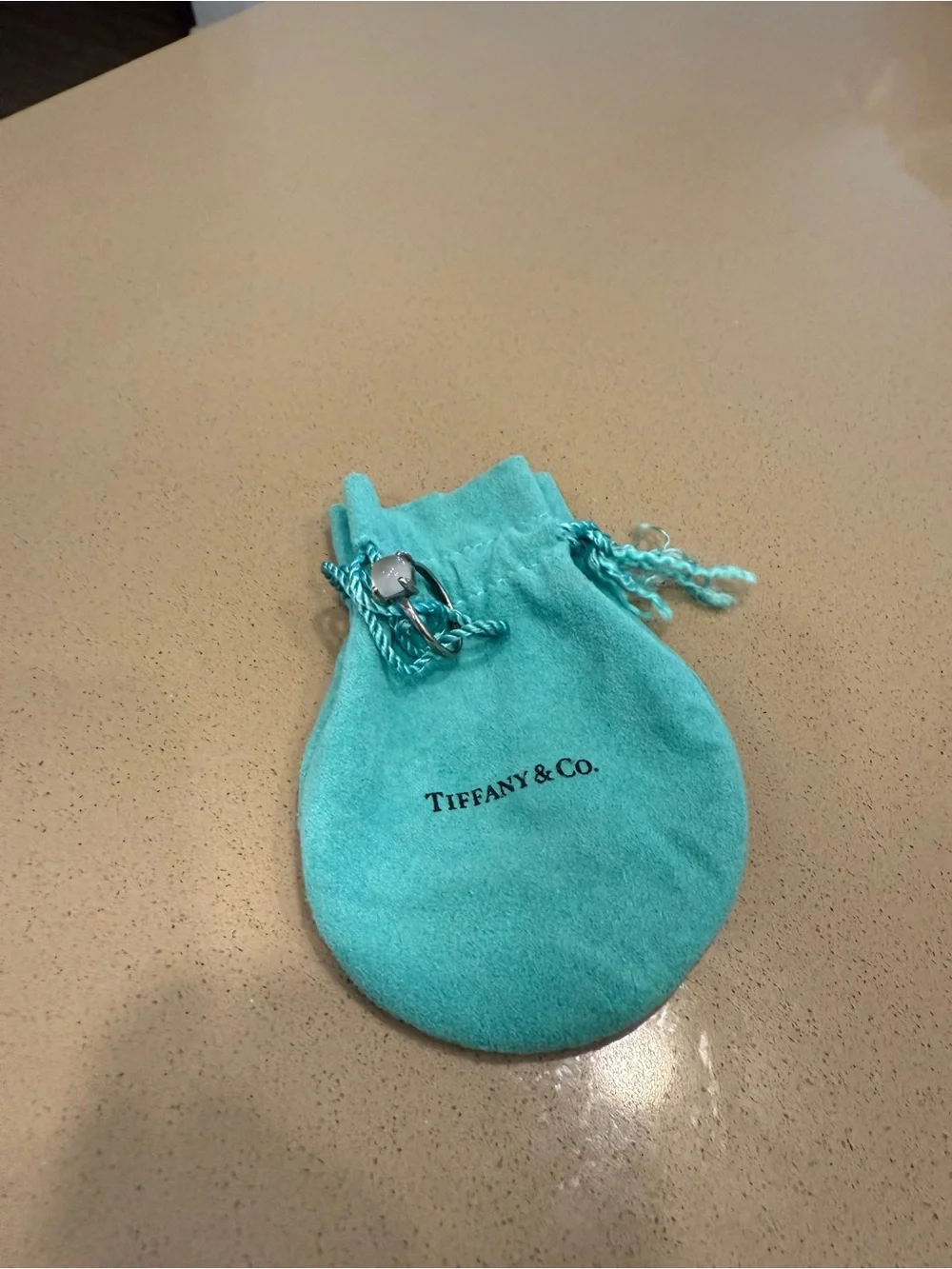 Tiffany & Co. Sugar Stacks Sterling Silver Ring + Tiffany Pouch size 9